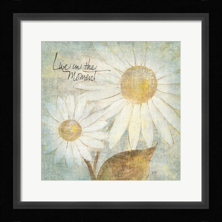 Framed Daisy Do III - Live in the Moment Print