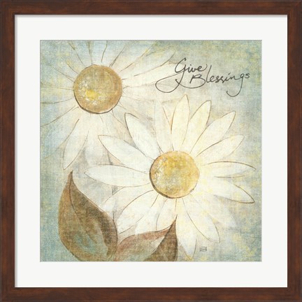Framed Daisy Do IV - Give Blessings Print