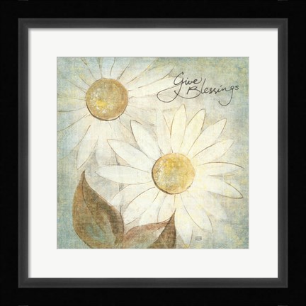 Framed Daisy Do IV - Give Blessings Print