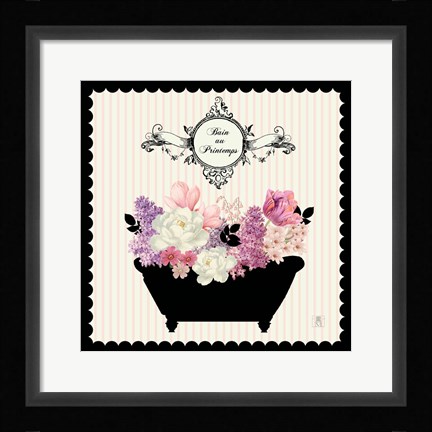 Framed Bain du Jardin II Print