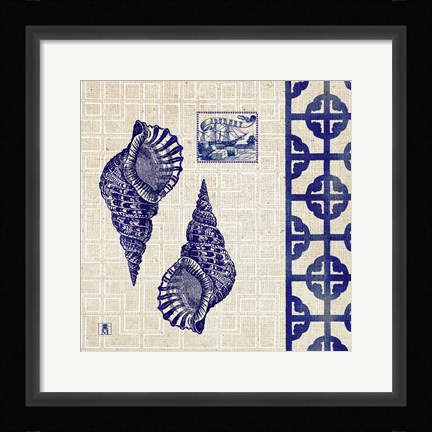 Framed Sea Shore Square IV Print