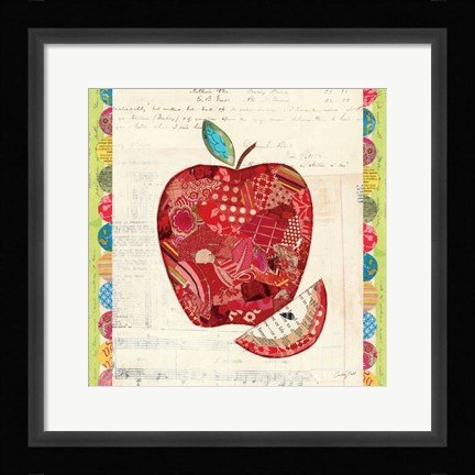 Framed Fruit Collage I - Apple Print