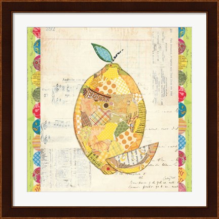 Framed Fruit Collage II - Lemon Print