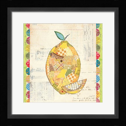 Framed Fruit Collage II - Lemon Print