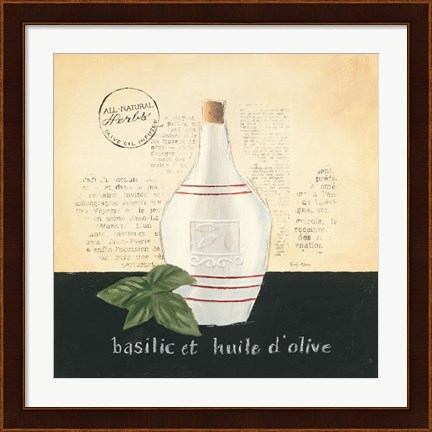 Framed Huile d Olive III Print