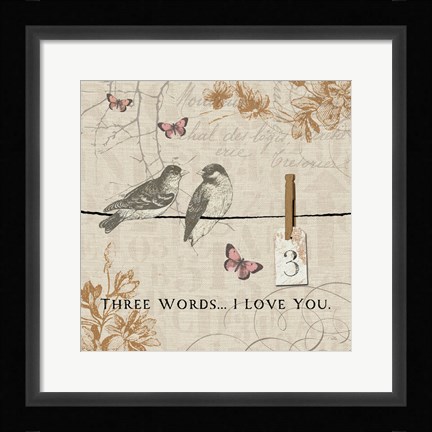 Framed Words that Count III Print