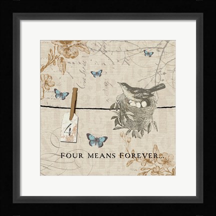 Framed Words that Count IV Print