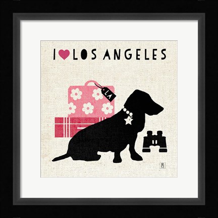 Framed LA Pooch Print