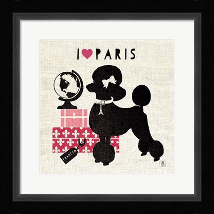 Framed Paris Pooch Print