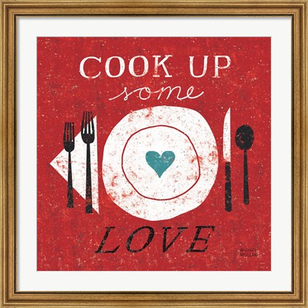 Framed Cook Up Love Print