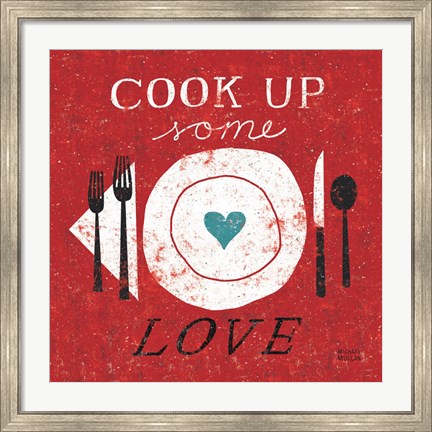 Framed Cook Up Love Print