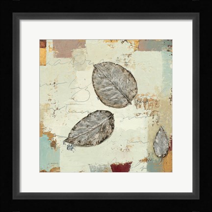 Framed Silver Leaves IV Print