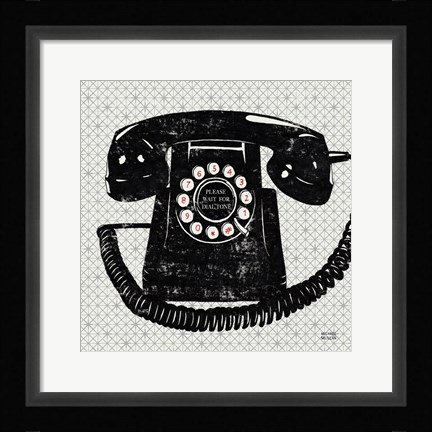 Framed Vintage Analog Phone Print
