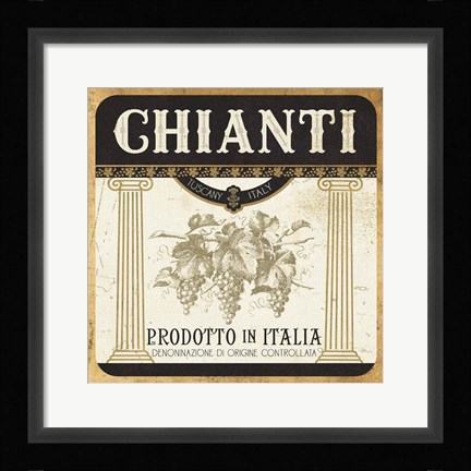 Framed Wine Labels III Print