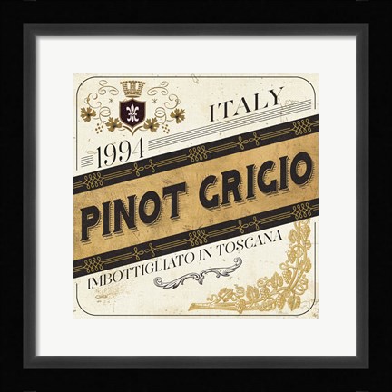 Framed Wine Labels IV Print
