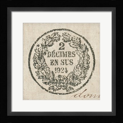 Framed Letter Crest II Print