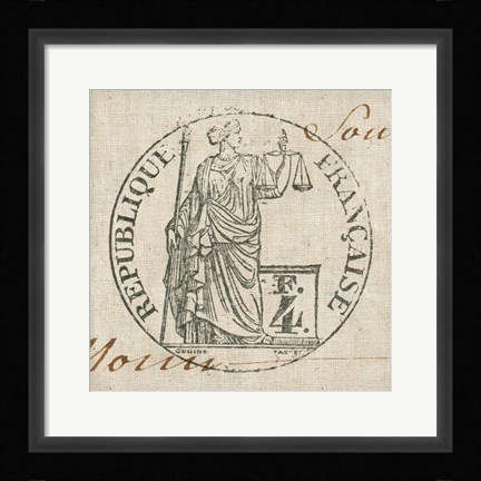 Framed Letter Crest V Print