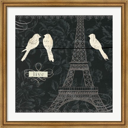 Framed Love Paris I Print