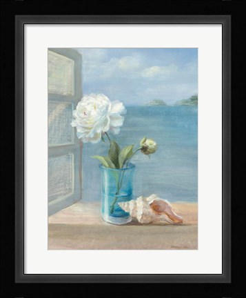 Framed Coastal Floral I Print