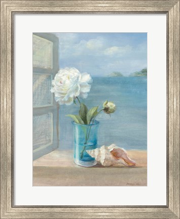 Framed Coastal Floral I Print