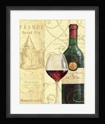 Framed Wine Passion I Print