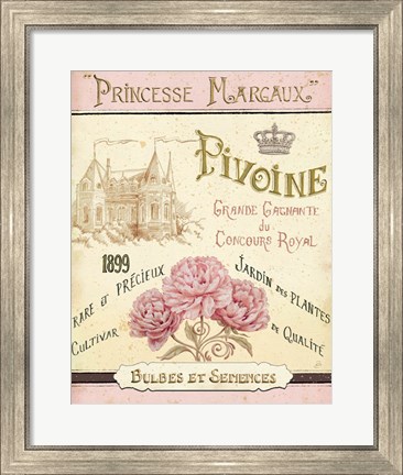 Framed French Seed Packet III Print