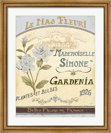 Framed French Seed Packet IV Print