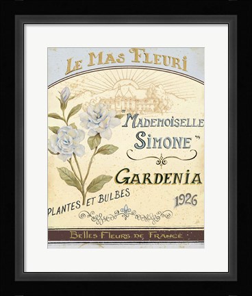 Framed French Seed Packet IV Print