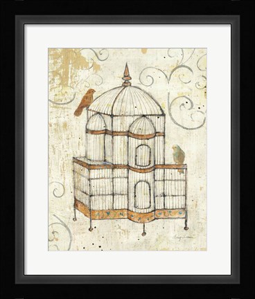 Framed Bird Cage I Print