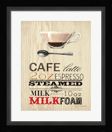 Framed Cafe Latte Print