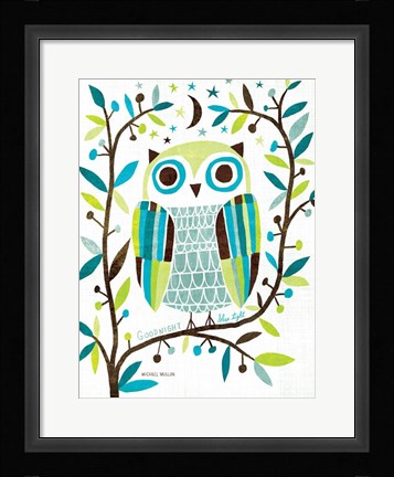 Framed Night Owl II Print