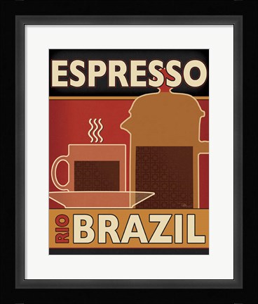Framed Deco Coffee I Print