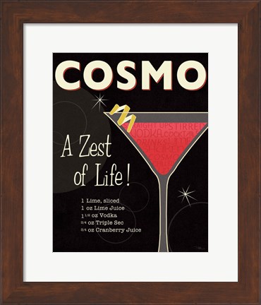 Framed Cocktail Hour II Print