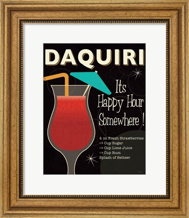 Framed Cocktail Hour III Print