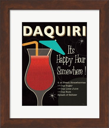 Framed Cocktail Hour III Print