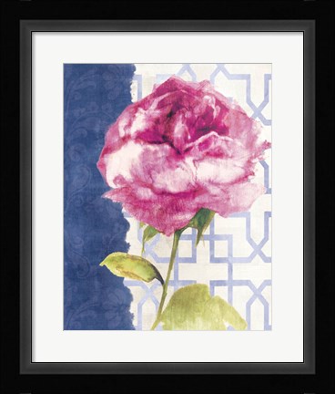 Framed Antique Floral on White II Print