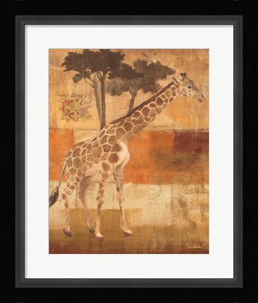 Framed Animals on Safari I Print