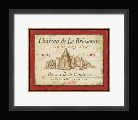 Framed French Wine Labels I Print