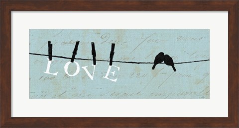Framed Birds on a Wire - Love Print