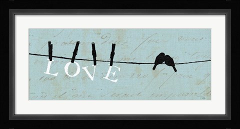 Framed Birds on a Wire - Love Print