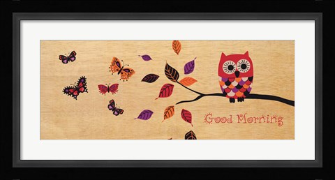 Framed Good Morning Owl Print
