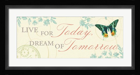 Framed Times Flies III Print