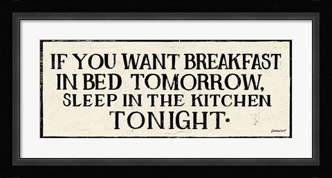 Framed Breakfast in Bed Print