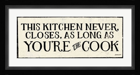 Framed You're the Cook Print
