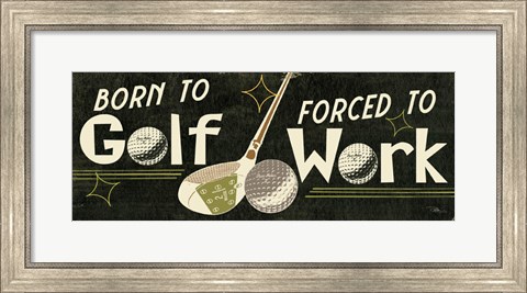 Framed Funny Golf III Print