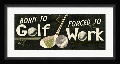 Framed Funny Golf III Print