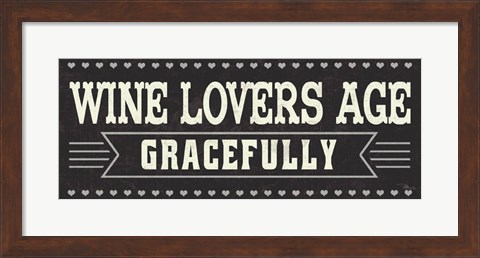 Framed Wine Lovers IV Print