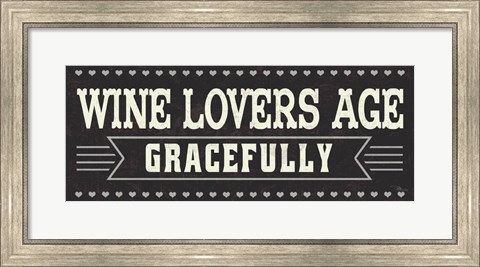 Framed Wine Lovers IV Print