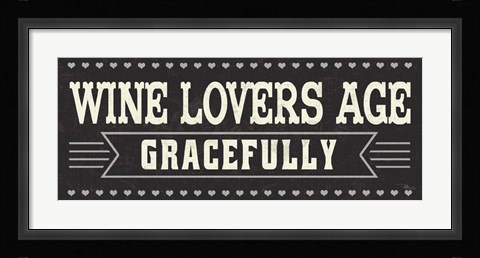Framed Wine Lovers IV Print