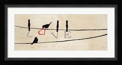 Framed Bird at Heart II Print